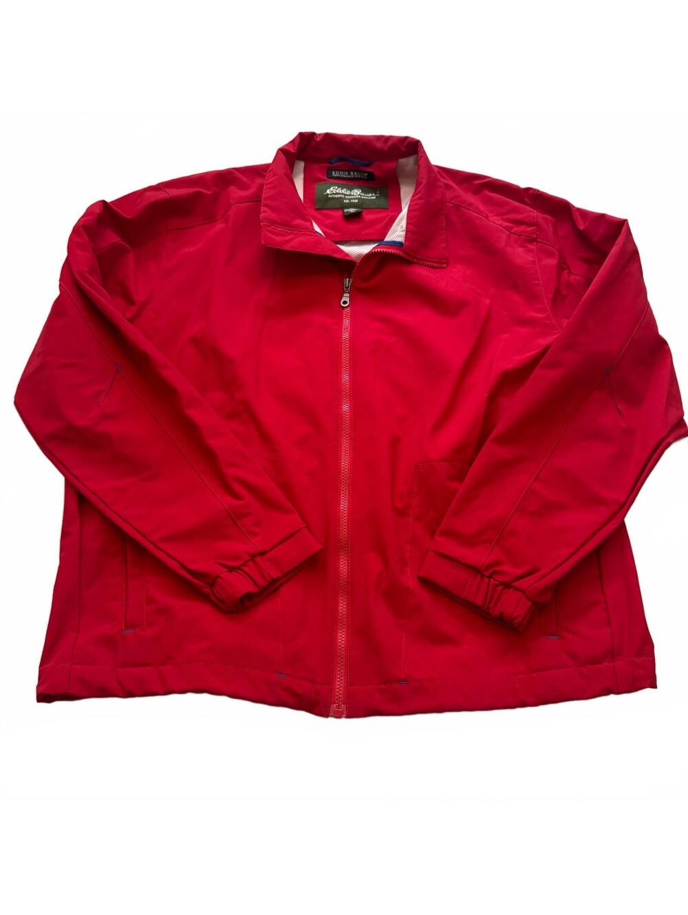 Vtg 90s Eddie Bauer Performance Systems Jacket Mens XL Red Windbreaker Nylon L